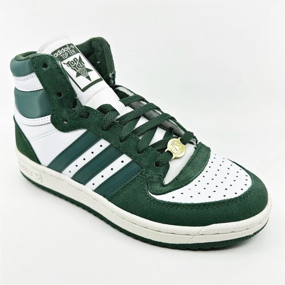 NWT Adidas Originals Top Ten in 'White Green Oxide' - Picture 4 of 7
